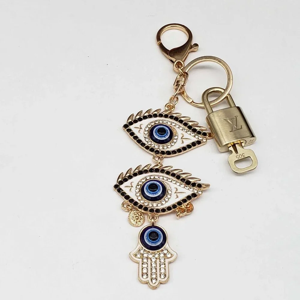 Authentic Louis Vuitton Lock & Key with unbranded Bagcharm, Keycharm, Keychain - Picture 6 of 7